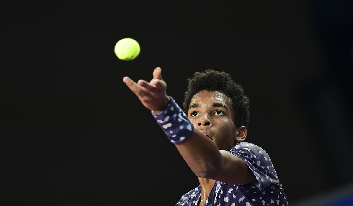 Felix Auger Aliassime during the 2020 indoor season.