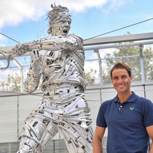 Rafael Nadal Statue - French Open champ Rafael Nadal, in 5 statues