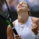 Aryna Sabalenka at Wimbledon in 2021