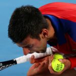 Ariake Tennis Park - Tokyo, Japan - Novak Djokovic of Serbia at the Tokyo Olympics