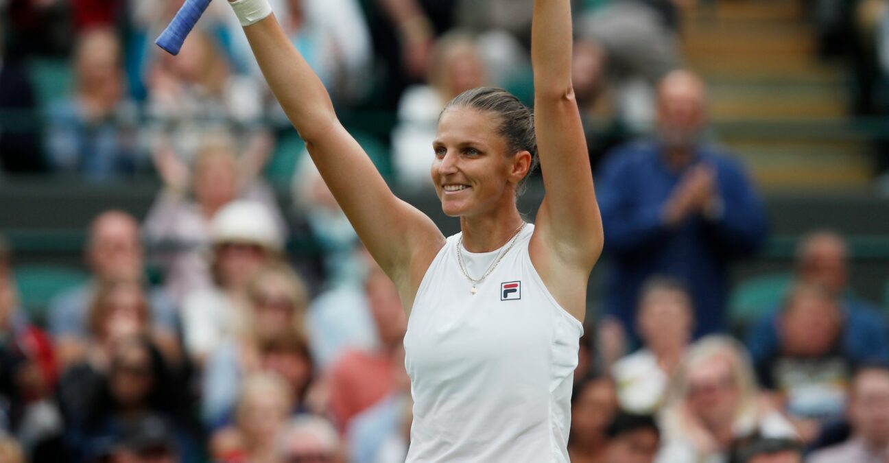 Karolina Pliskova at Wimbledon in 2021