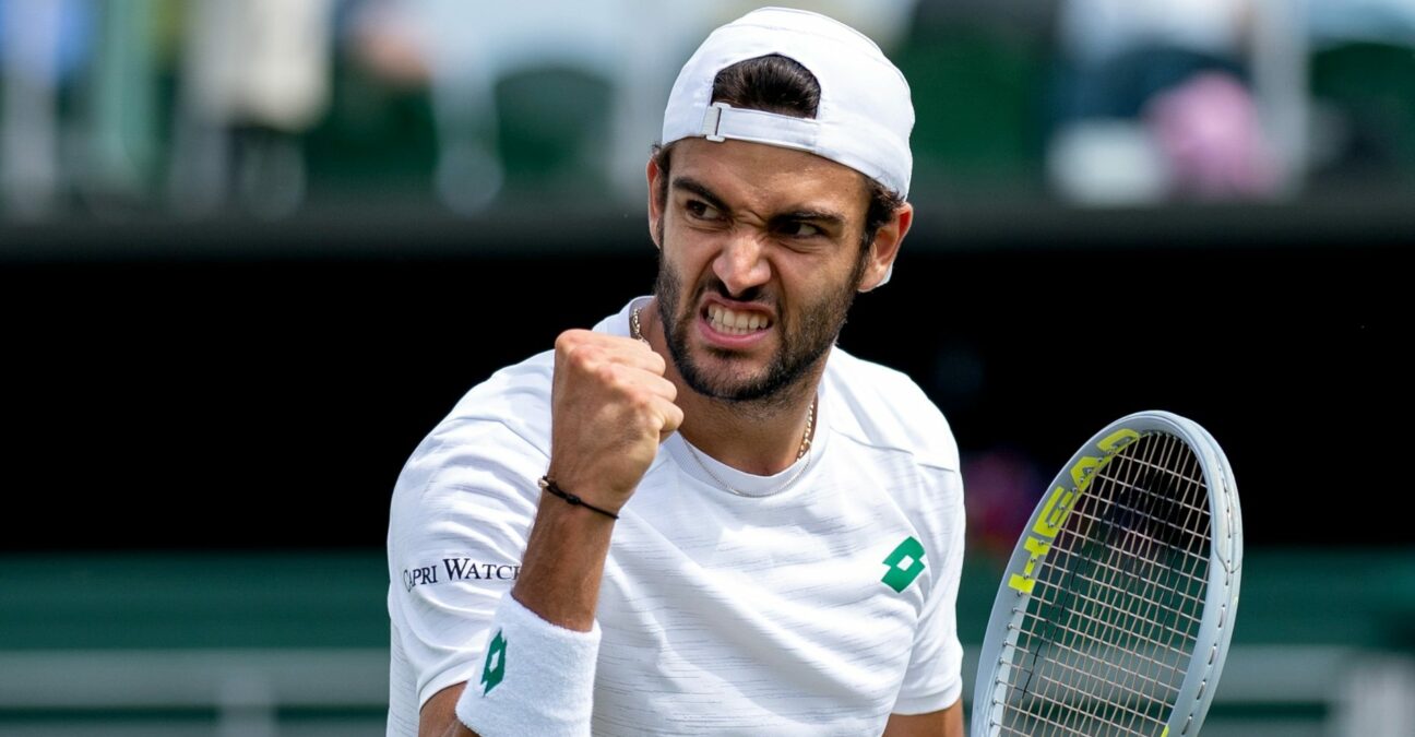 Matteo Berrettini at Wimbledon in 2021