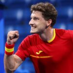 Ariake Tennis Park - Tokyo, Japan - July 29, 2021 Pablo Carreno Busta of Spain in action at the Tokyo Olympics