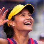 Emma Raducanu at the 2021 U.S. Open tennis tournament at USTA Billie Jean King National Tennis Center.