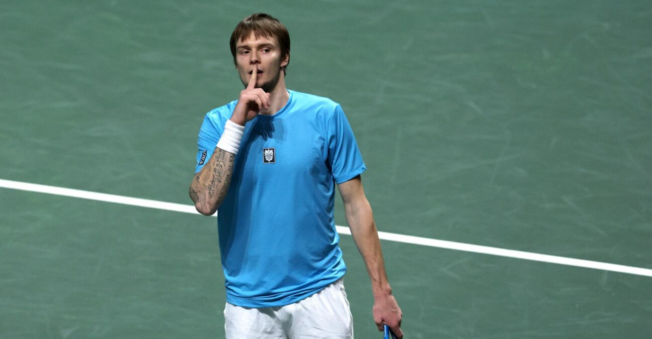 Kazakhstan's Alexander Bublik celebrates winning his match against Canada's Vasek Pospisil