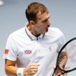 Daniel Evans (GBR) at the Davis Cup