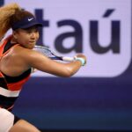 Naomi Osaka during her quarter-final match at the Miami Open at Hard Rock Stadium