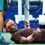 Rafael Nadal hurts himself during his second round match at the US Open