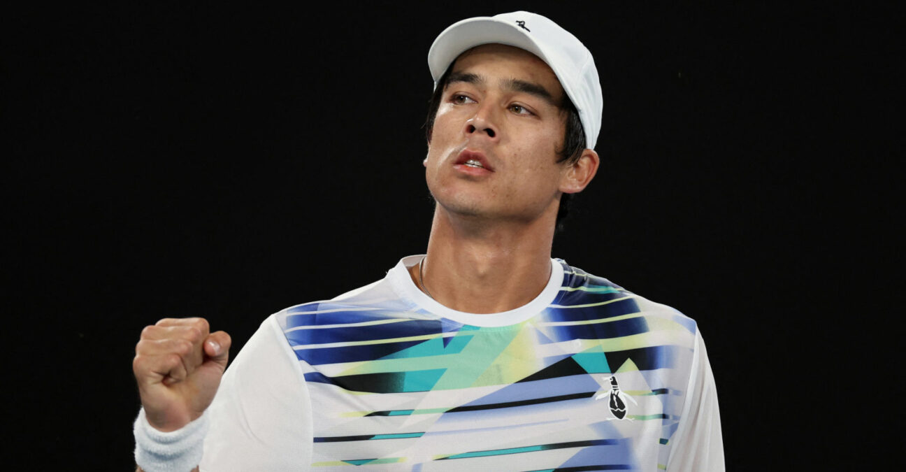 Mackenzie Mcdonald of the U.S. reacts during his second round match against Spain's Rafael Nadal at the 2023 Australian Open