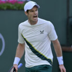 Andy Murray at the 2023 BNP Paribas Open at the Indian Wells Tennis Garden