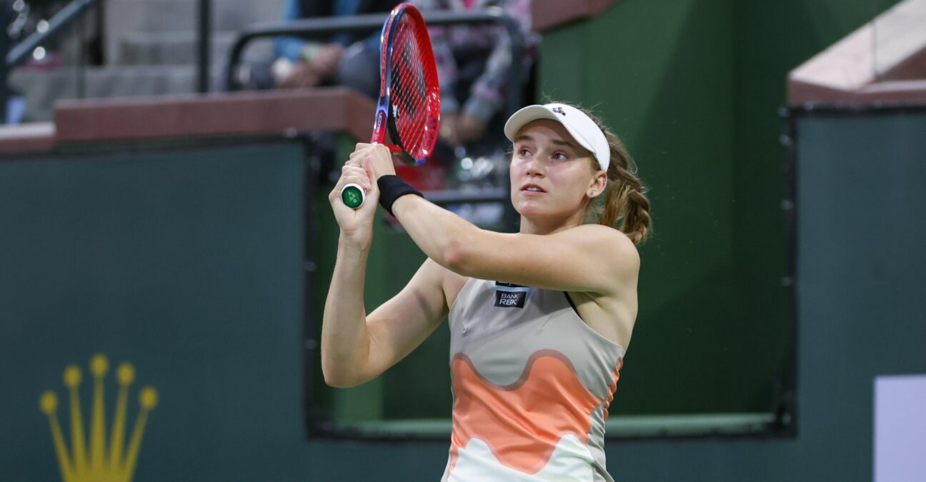 Elena Rybakina at the 2023 BNP Paribas Open in Indian Wells