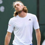 Stefanos Tsitsipas during the 2023 BNP Paribas Open at Indian Wells Tennis Garden.