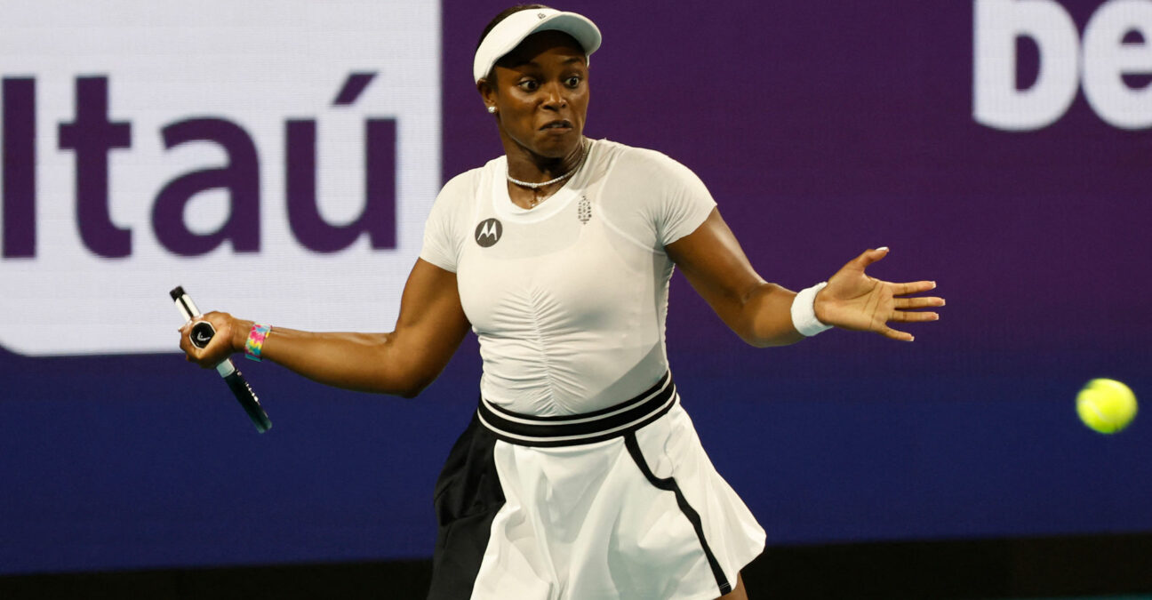 Sloane Stephens at the 2023 Miami Open at Hard Rock Stadium