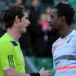 Gael Monfils and Andy Murray at Roland Garros 2014