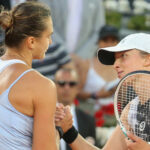 Aryna Sabalenka and Iga Świątek at the 2023 Mutua Madrid Open