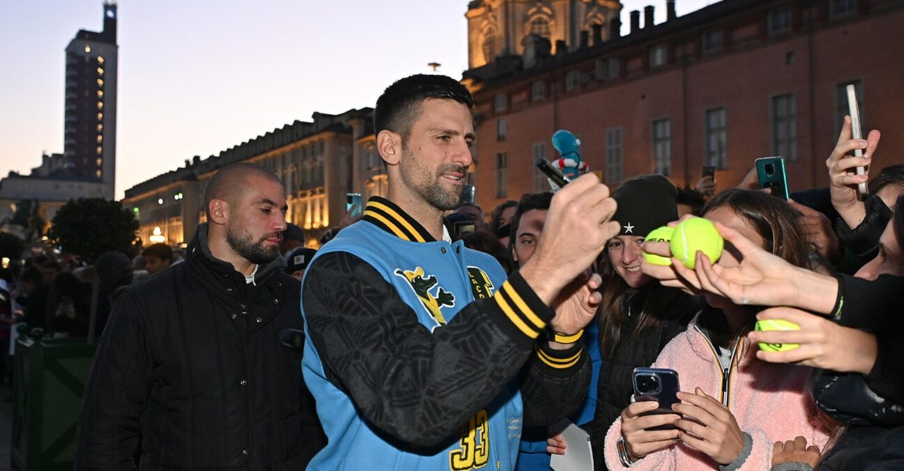 Novak Djokovic at the ATP Finals in Turin