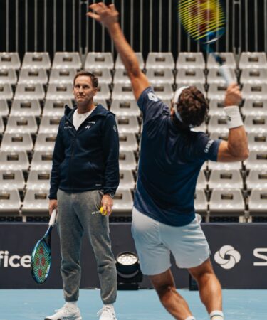 Casper Ruud with his father Christian - UTS Oslo