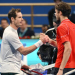 Daniil Medvedev and Andy Murray in Doha, 2023