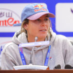 WUHAN, CHINA - OCTOBER 07: Emma Navarro of United States attends a press conference, PK, Pressekonferenz on day three of 2024 Wuhan Open at Optics Valley International Tennis Center on October 7, 2024 in Wuhan, Hubei Province of China. PUBLICATIONxNOTxINxCHN Copyright: xVCGx 111522366314 || 298283_0056 2024 CHINA CONFERENCE MEHRSPORT open PK premiumd PRESS province quer sport tennis WUHAN x0x