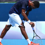 Gael Monfils of France at Tokyo Olympics)