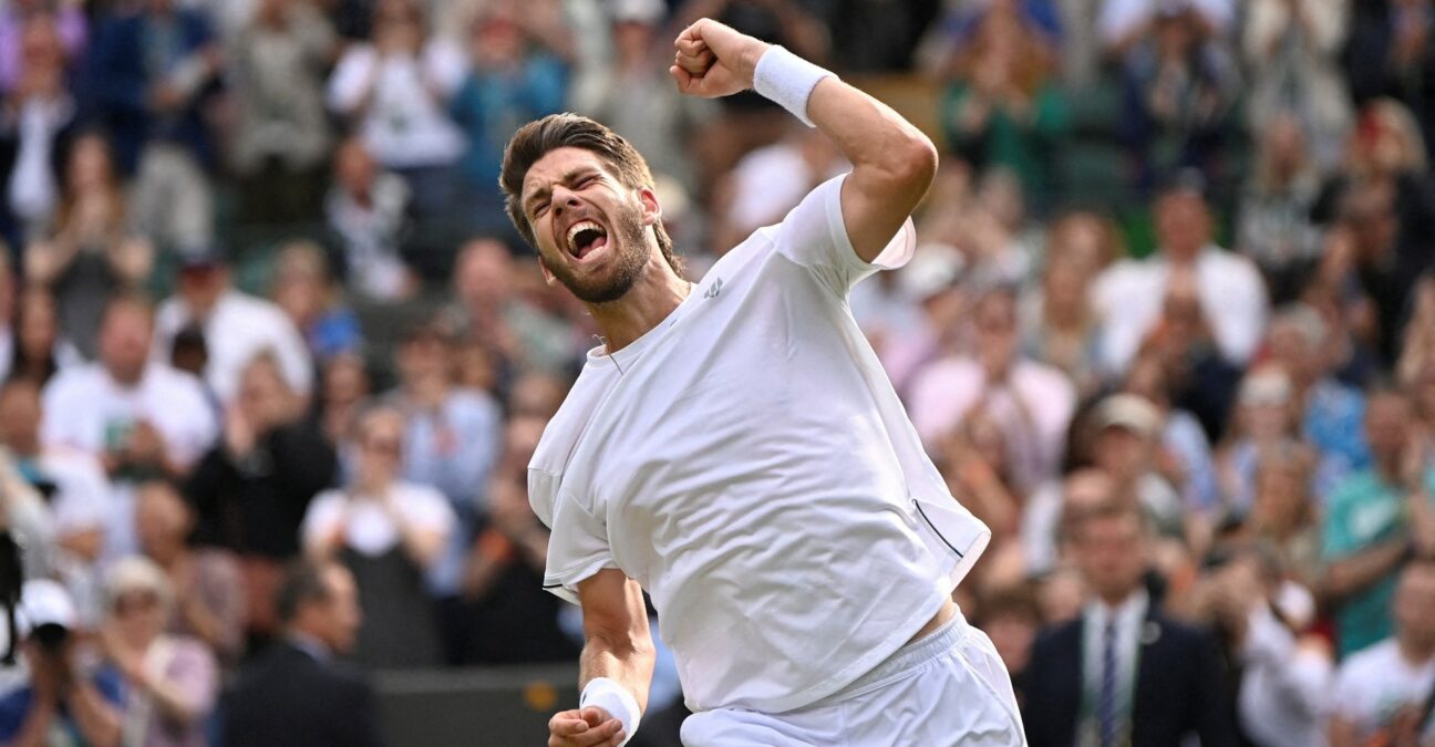 Cameron Norrie celebrates after winning his second round match against Jaume Munar / AI / Reuters / Panoramic